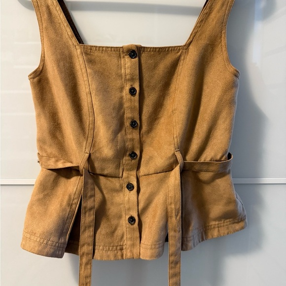 BANANA REPUBLIC Tan Button-Up Top - Picture 3 of 5